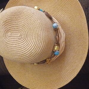 Straw Hat with  Vacation Beach One Size